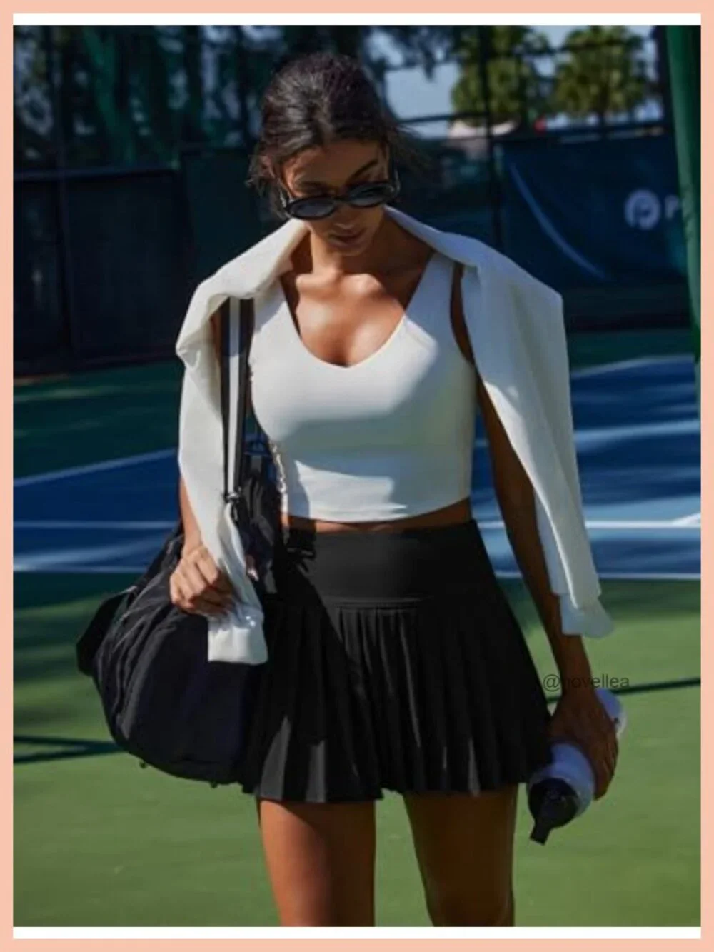 Pleated Tennis Skirt Skort with Inner Shorts and Pocket